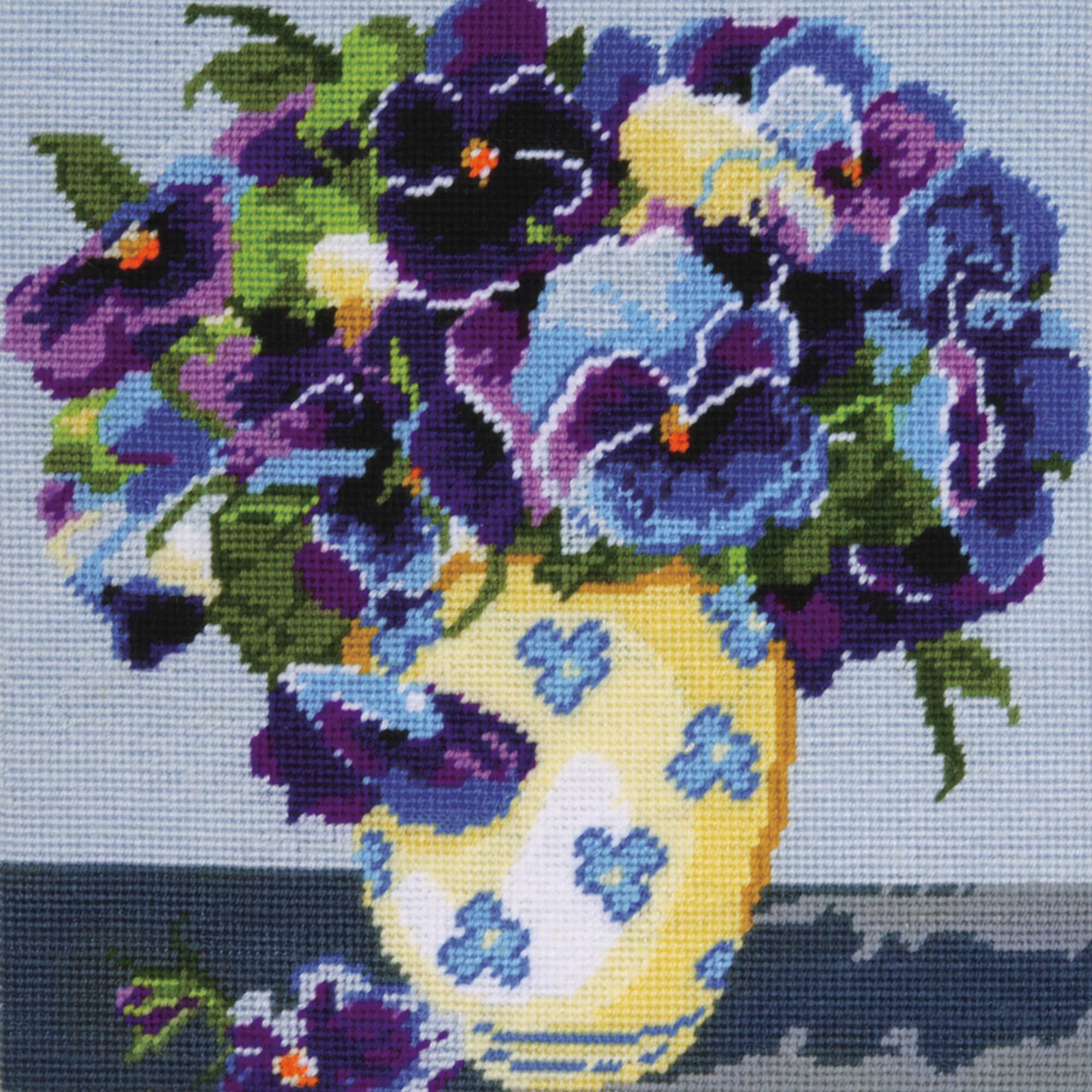 Design Works™ Pansies Needlepoint Kit